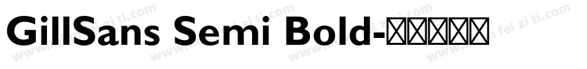 GillSans Semi Bold字体转换